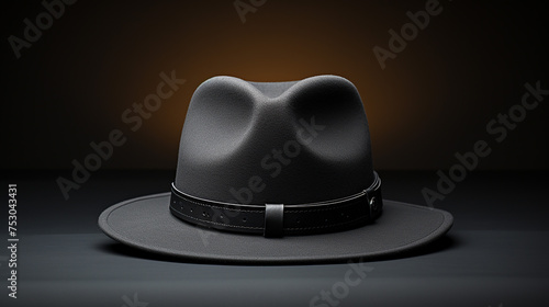 3d illustration of a fedora hat photo, generative ai