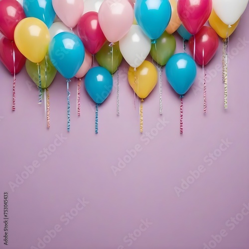 Background of balloons With pastel colors  it is suitable for birthday celebrations 