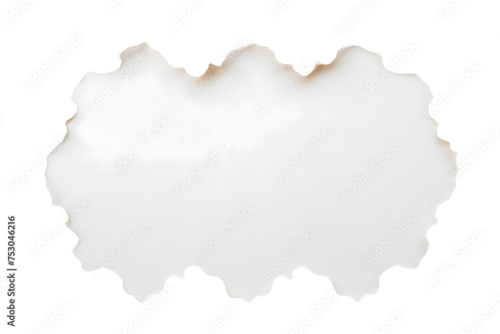 Burned Paper Edge Hole - Isolated on White Transparent Background 

