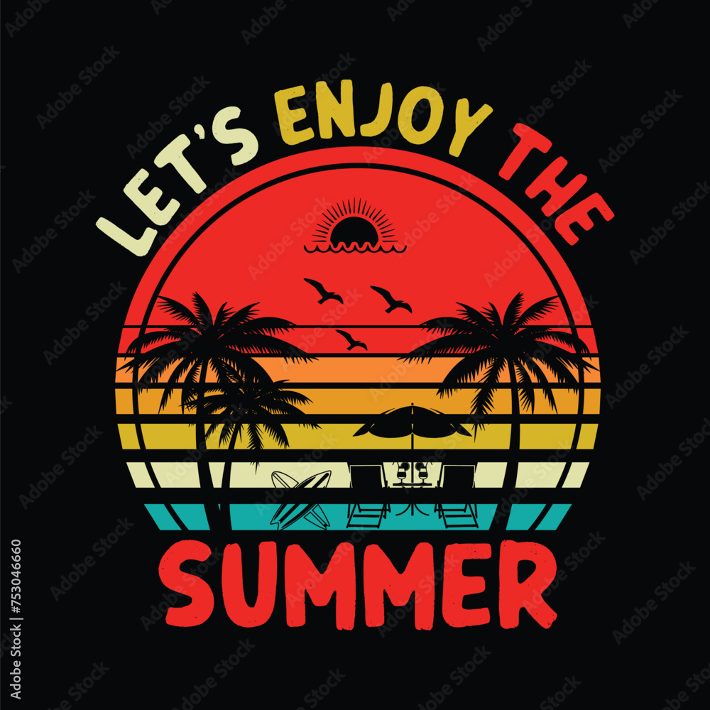 summer holiday, Enjoy the summer t-shirt, Sommer Eps file, Family Vacation 2024