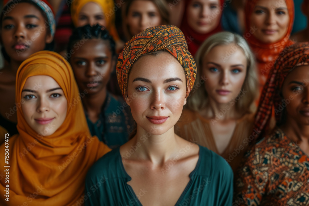 Vibrant gathering of diverse people showcasing cultural unity Vibrant gathering of diverse people showcasing cultural unity