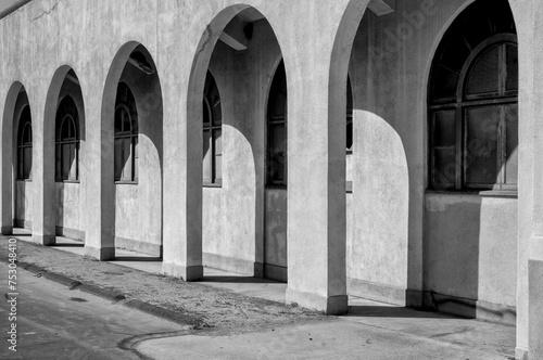 Vintage Arches and Columns in Black and White.