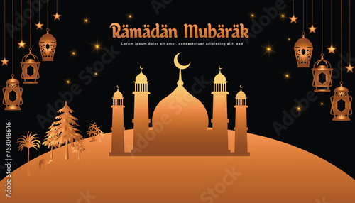 Ramadan background, Eid al-Fitr background, Islamic new year background greeting card