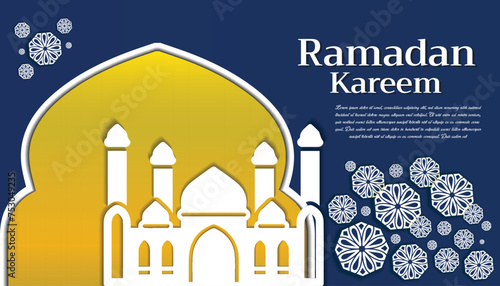 Vector Beautiful Design for Ramadan Kareem background