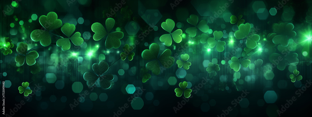 Fototapeta premium Emerald Flares: A St. Patrick's Day Dreamscape