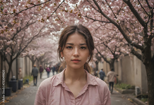 spring cherry blossom street