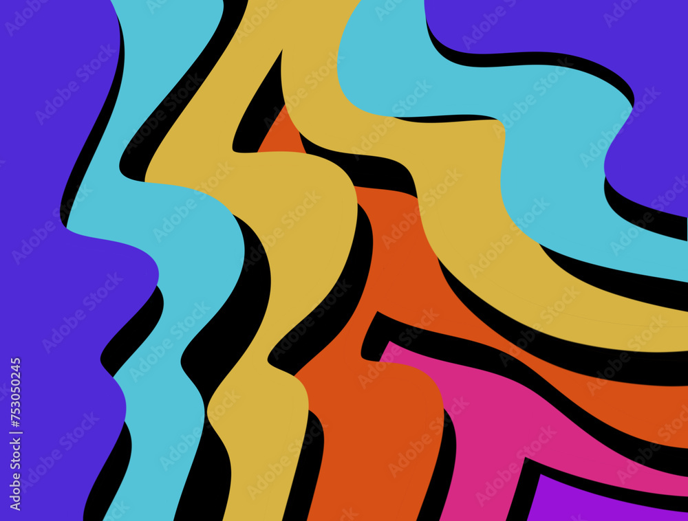 3d groovy illustarted background 3d with shadows, copy space for text 3d groovy illustarted background 3d with shadows, copy space for text