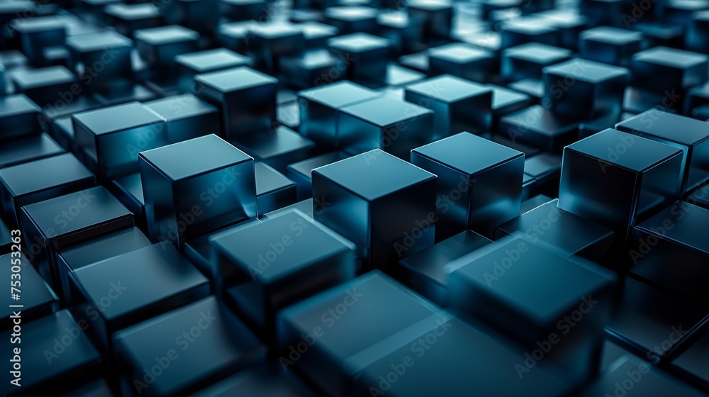 A futuristic 3D geometric shapes background A futuristic 3D geometric shapes background