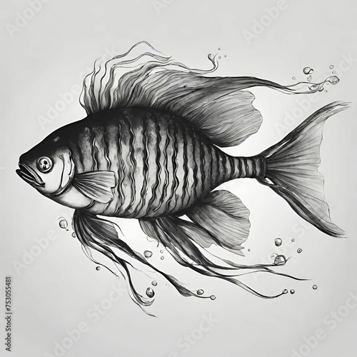 Fish In Ocean background very cool