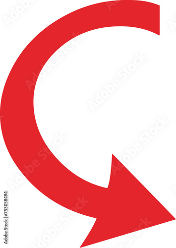 Circular Red Arrow Icon