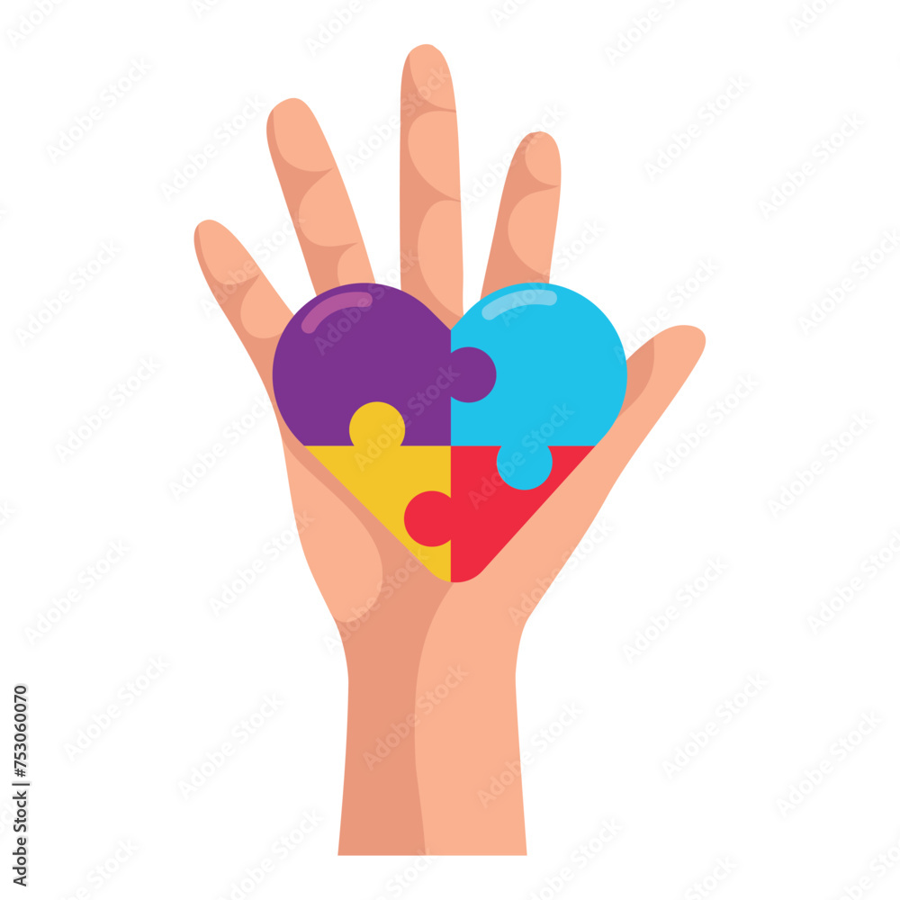 Obraz premium autism syndrome awareness isolated