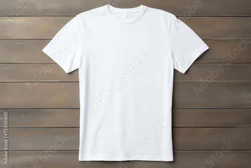 Professional Blank White Label Tag on Tshirt Mockup photo