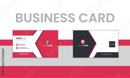 Double sided modern name card and creative business card.