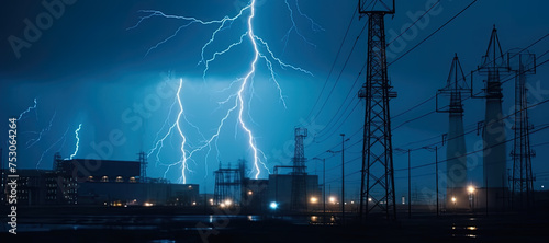 power plants, electricity, lightning 9
