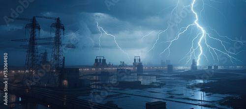 power plants, electricity, lightning 2