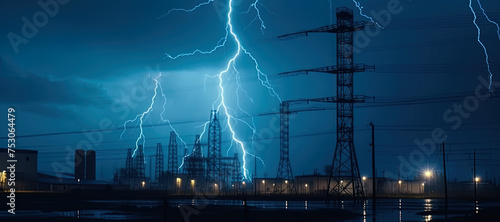 power plants, electricity, lightning 1