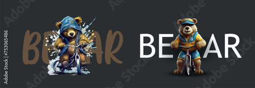 Adorable Illustrated Bears in Warrior Outfits, Artistic and Realistic Styles for Gaming and Children’s Book