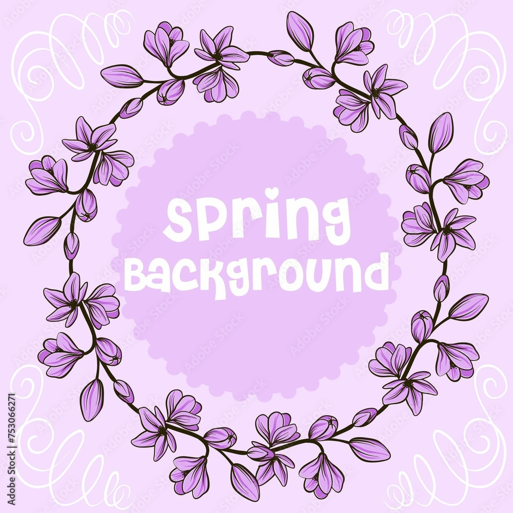 Spring Background Purple Design