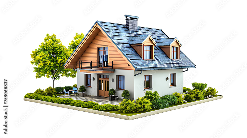 house isolated on transparent background