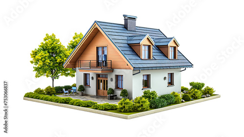 house isolated on transparent background