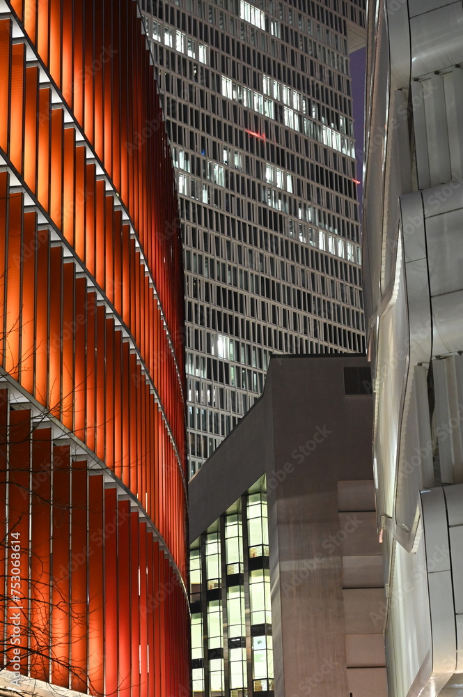 Obraz premium Gebaeude in Frankfurt, nachts