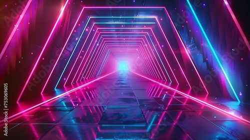 Advanced theoretical brilliant vector background with Sparkling electric splendid neon lines