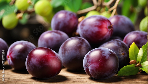 plums fruits in a different look