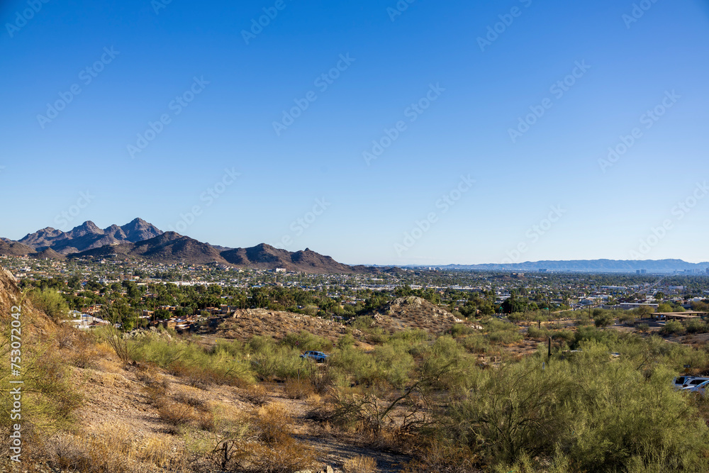 Valley of the Sun, Phoenix Metro as seen from North Mountain Park, Arizona