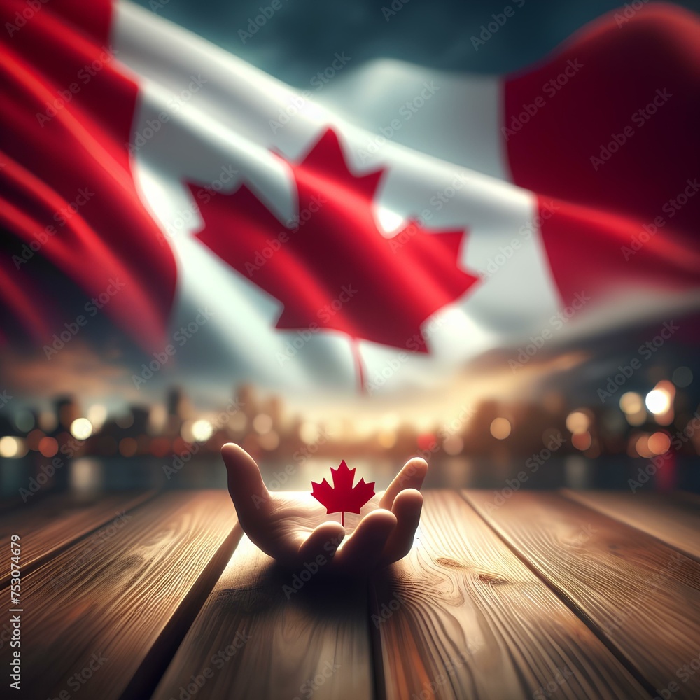 Canada Flag, Candain Flag Background  - obrazy, fototapety, plakaty 