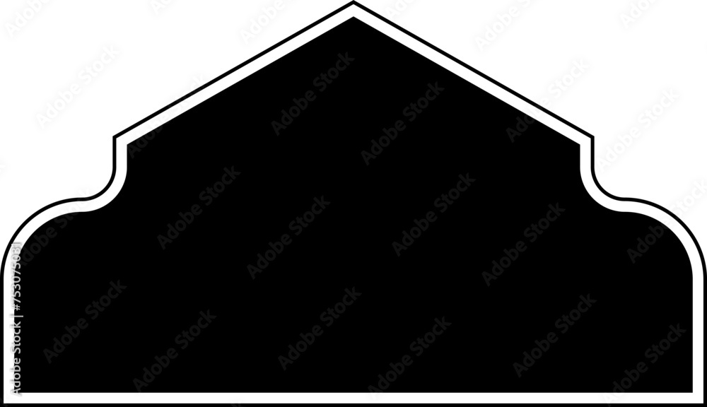 Islamic Dome Design Glyph with outline Black filled silhouettes Design pictogram symbol visual illustration Islamic Dome Design Glyph with outline Black filled silhouettes Design pictogram symbol visual illustration