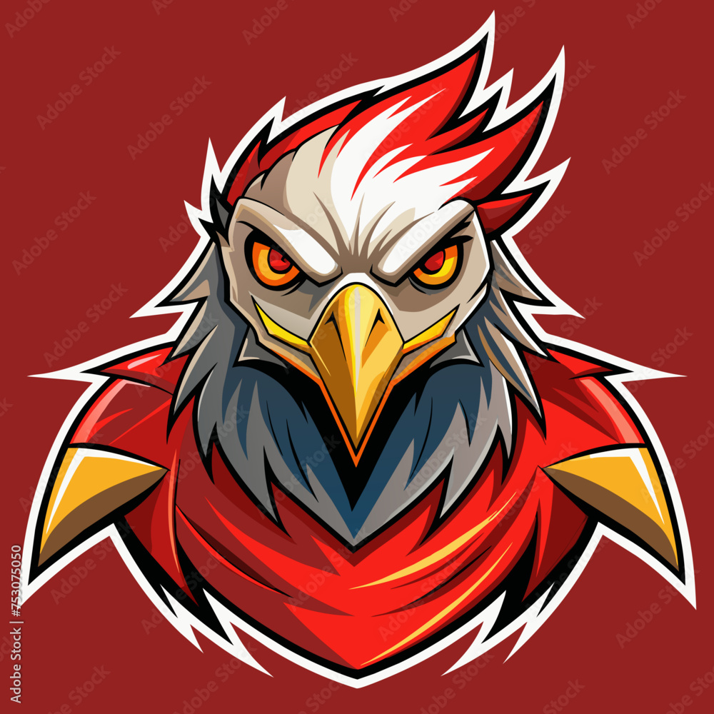 Anime Style Eagle Vector for T-Shirt Design