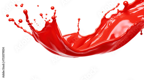 Splash of ketchup, tomato sauce, red sauce isolated on transparent background Remove png, Clipping Path, pen tool