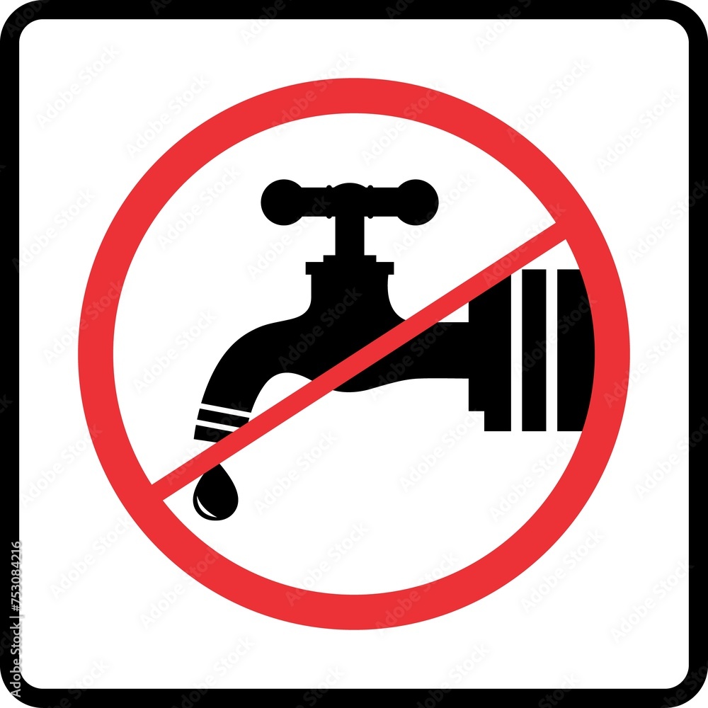 Don't Waste Water Sign Graphics Design Illustration. Don't Waste Water Sign Graphics Design Illustration.