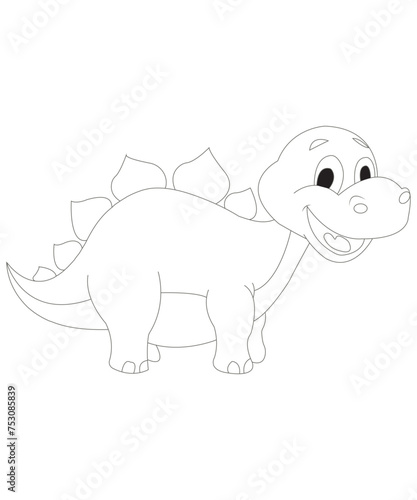 Dinosaur coloring page for kids   adults