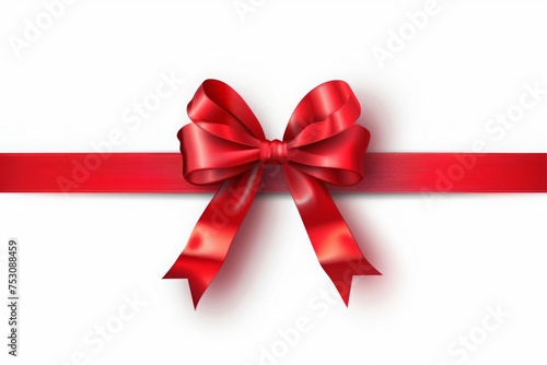 red Ribbon Bow, bow for gift box