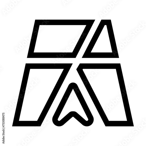Icono de navegar en el mapa. Exploración urbana, camino de la ciudad, flecha de navegación. Ilustración vectorial