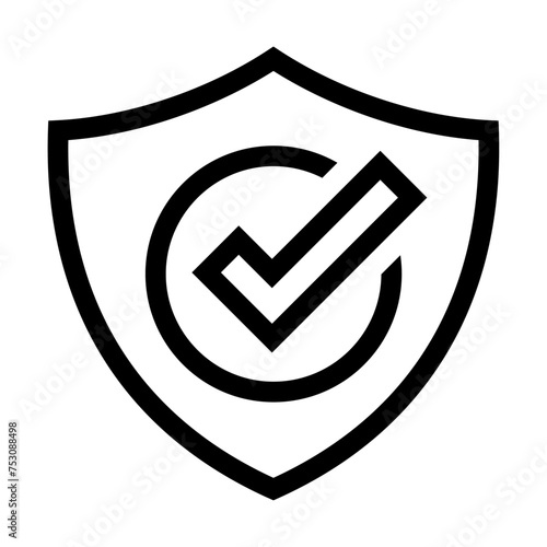 Icono de seguridad. Escudo de protección, confianza, garantía, inmunidad. Ilustración vectorial