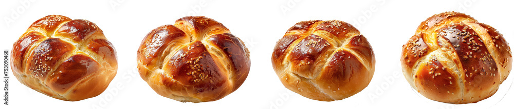 Bread roll baked good pastry isolated on white background Bread roll baked good pastry isolated on white background