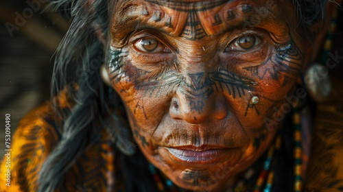 Wallpaper Mural This intriguing close-up captures the rich textures and colors of traditional clothing while the person's face remains concealed Torontodigital.ca