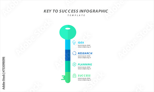 key to success infographic concept