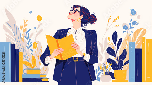Young Professional Female Modern Illustration