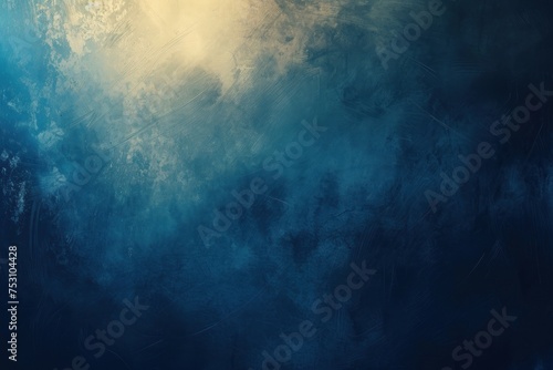 Dark blue beige grainy gradient background glowing light dark backdrop  noise texture effect banner header poster