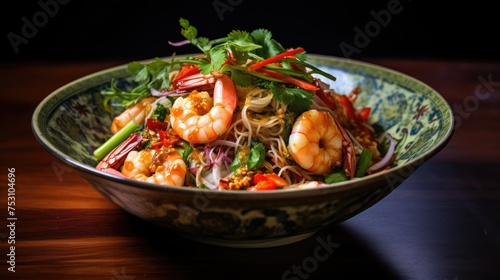 Thai noodle salad. Generative AI