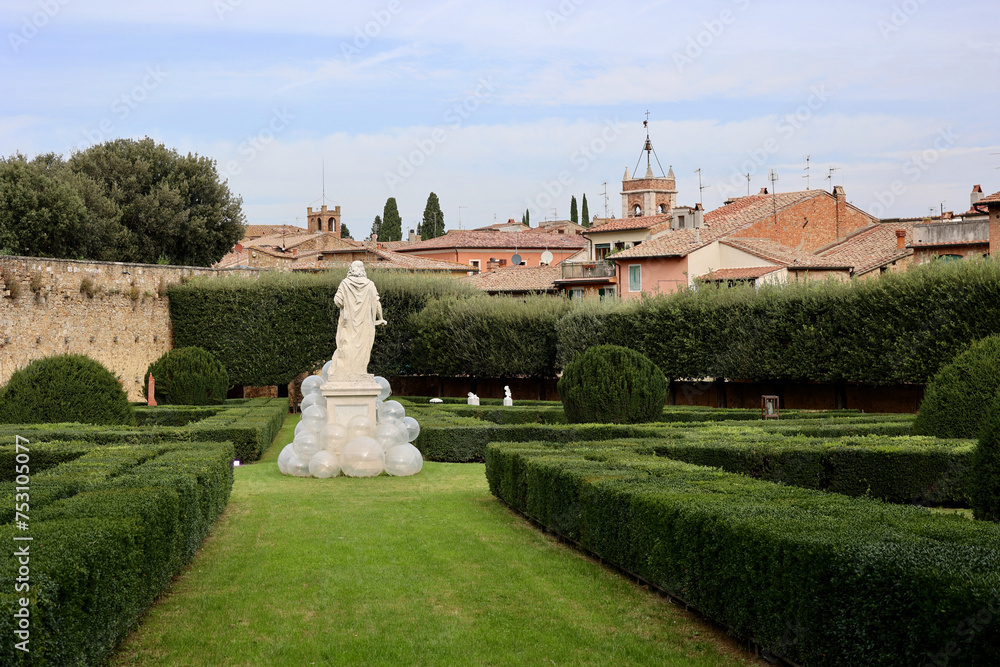 The Horti Leonini - Community garden in San Quirico d'Orcia, Province of Siena, Italy. This is great example of a standard Italian-style garden, created around 1580 by Diomede Leoni, after whom they a