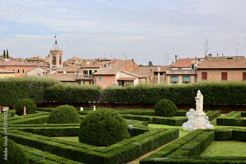 The Horti Leonini - Community garden in San Quirico d'Orcia, Province of Siena, Italy. This is great example of a standard Italian-style garden, created around 1580 by Diomede Leoni, after whom they a photo