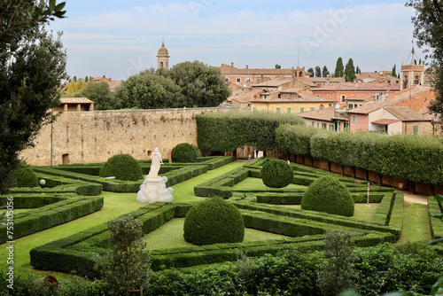The Horti Leonini - Community garden in San Quirico d'Orcia, Province of Siena, Italy. This is great example of a standard Italian-style garden, created around 1580 by Diomede Leoni, after whom they a photo