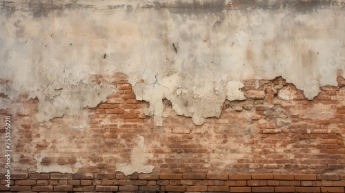 Worn brick wall. Generative AI