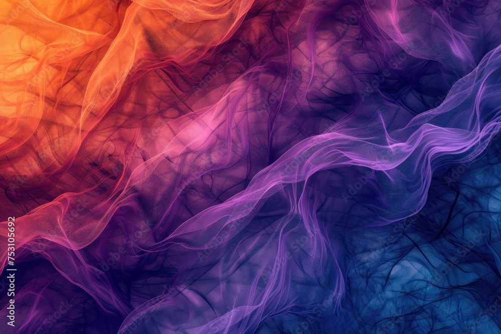 Orange blue purple color flow abstract background grainy texture effect web banner header poster design - obrazy, fototapety, plakaty 