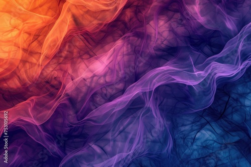 Orange blue purple color flow abstract background grainy texture effect web banner header poster design