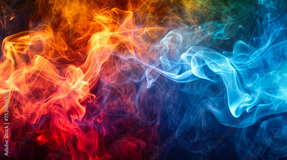 Colorful Fragments Fading into Ethereal Smoke